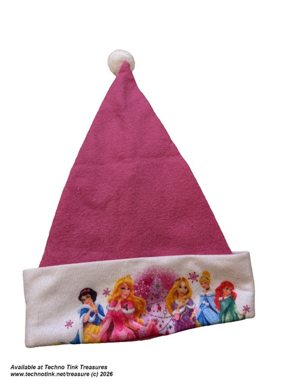 Santa: Pink Disney Princess Kids Santa Hat